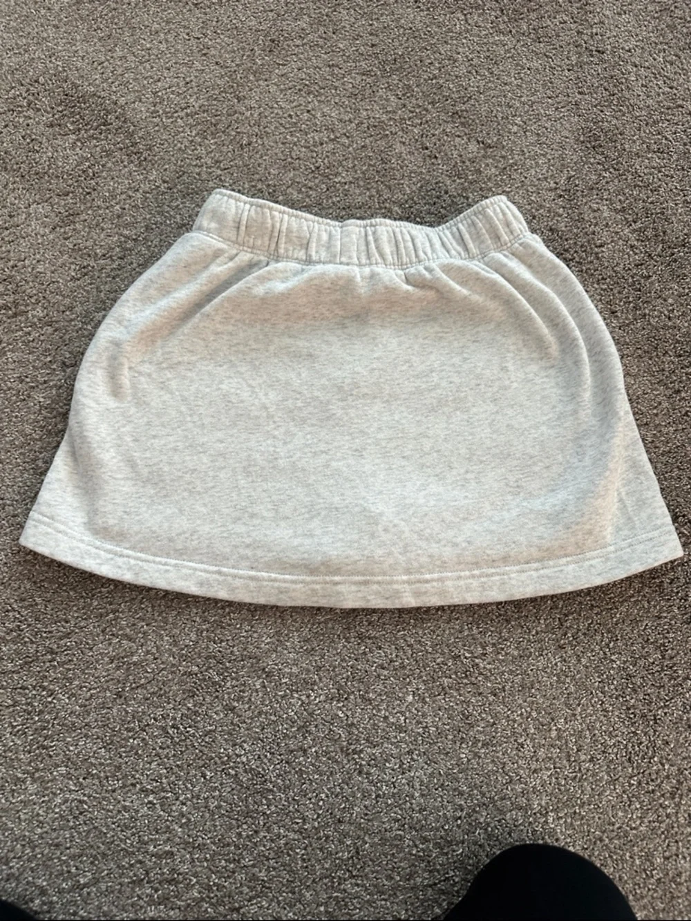 SO Light Gray Cotton Elastic Waist Skirt with Built-in Shorts and pockets - Picture 3 of 4